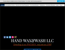 Tablet Screenshot of handwaxandwash.com